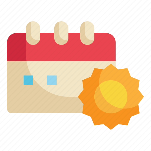 Calendar, sun, weather, date, schedule, summer icon icon - Download on Iconfinder