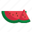 watermelon, fresh, sweet, dessert, summer icon 