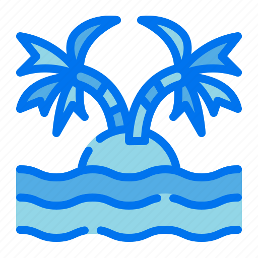 Summer, vacation, holiday, sea, beach, palm, island icon - Download on Iconfinder