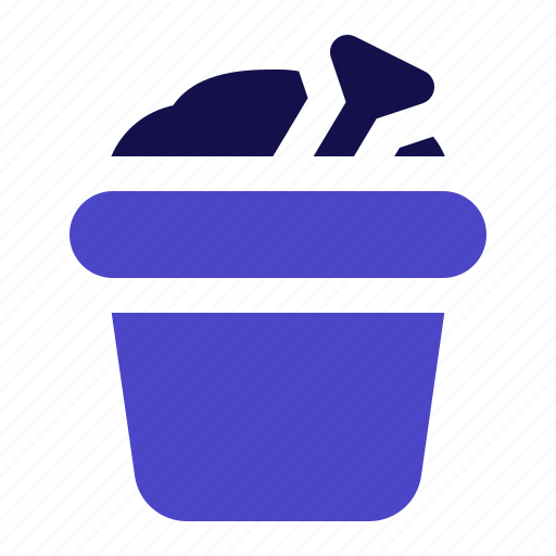 Sand bucket, bucket, shovel, dig icon - Download on Iconfinder