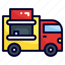 food truck, transport, vehicle, street, van, delivery, service, fast, urban