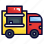 food truck, transport, vehicle, street, van, delivery, service, fast, urban 