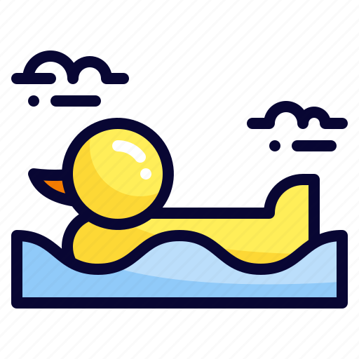 Rubber, duck, toy, water, child, bath, plastic icon - Download on Iconfinder