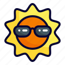 sun, glasses, sunny, forecast, summer, weather, warm, sunlight, hot