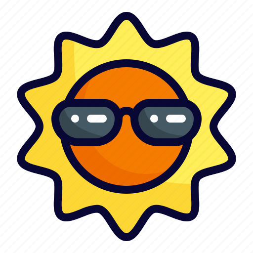 Sun, glasses, sunny, forecast, summer, weather, warm icon - Download on Iconfinder