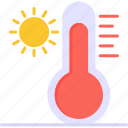 high, temperature, hot, summer, sun, termometer, weather