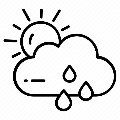 Weather, rain, rainy, cloud, sun, drops, drizzle icon - Download on Iconfinder