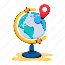 global location, geolocation, global map, global tracking, table globe