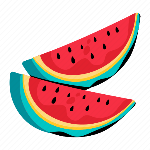 Watermelon slices, watermelon fruit, watermelon, fresh fruit, citrullus lanatus icon - Download on Iconfinder