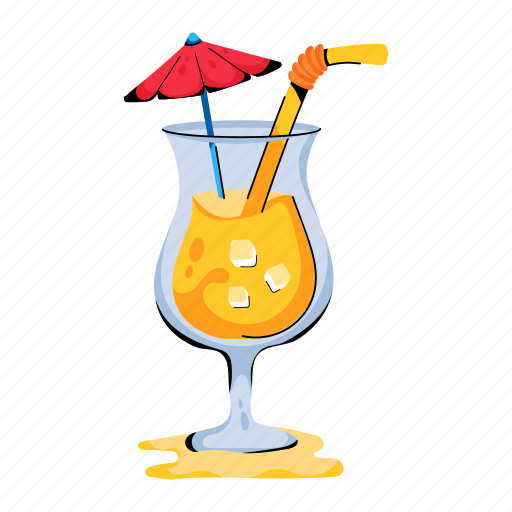 Summer cocktail, beach drink, beach cocktail, tropical drink, refreshing drink icon - Download on Iconfinder