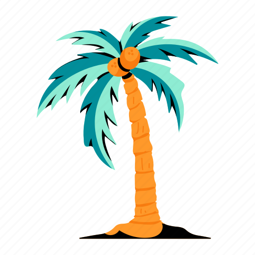 Palm tree, coconut palm, beach tree, coconut tree, beach plant icon - Download on Iconfinder