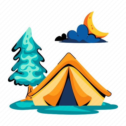 Camping area, camping place, tent, canopy, camping icon - Download on Iconfinder