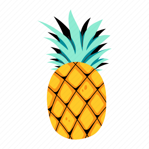 Pineapple, pineapple fruit, ananas, summer fruit, tropical fruit icon - Download on Iconfinder