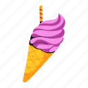 ice cream, ice cone, waffle cone, dessert cone, dessert