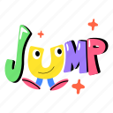 jump word, jump, typography word, typography letters, alphabets