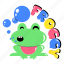 frog emoji, frog word, rana tigrina, frog, creature 