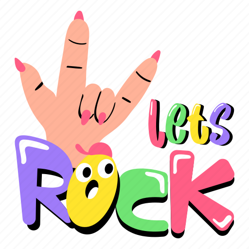Lets rock, rock sign, rock gesture, shock emoji, hand gesture sticker - Download on Iconfinder