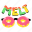 melting doughnuts, melting dessert, donut goggles, melt word, donut glasses 