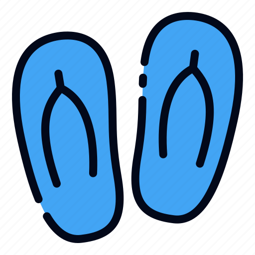 Flip flops, sandals, slipper, flip flop, slippers, footwear, summertime icon - Download on Iconfinder