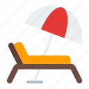 beach, chair, beach chair, beach umbrella, umbrella, relax, holidays, sun umbrella, summer