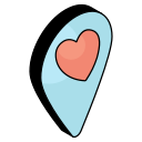 heart, location, map, gps, navigation, pin