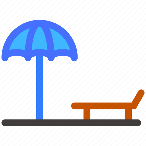 Beach, chair, relax, sunny, umbrella icon - Download on Iconfinder
