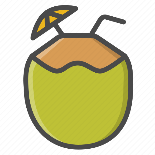 Coconut, drink, holiday, summer, tropical icon - Download on Iconfinder
