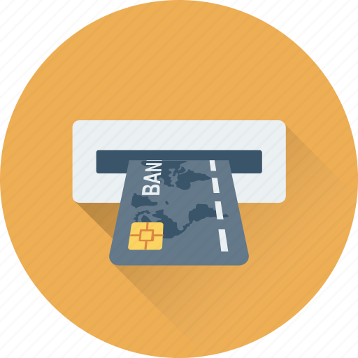 Atm withdrawal, banking, cash withdrawal, credit card, transaction icon - Download on Iconfinder