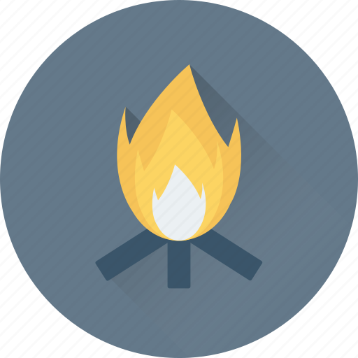 Burning, campfire, camping, fireplace, flames icon - Download on Iconfinder