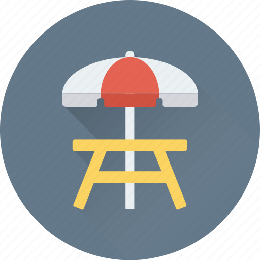 Beach, beach umbrella, chair, travel, vacation icon - Download on Iconfinder