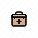 aid, bag, briefcase, kit, medical