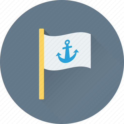 Anchor, anchor flag, ensign, flag, location flag icon - Download on Iconfinder
