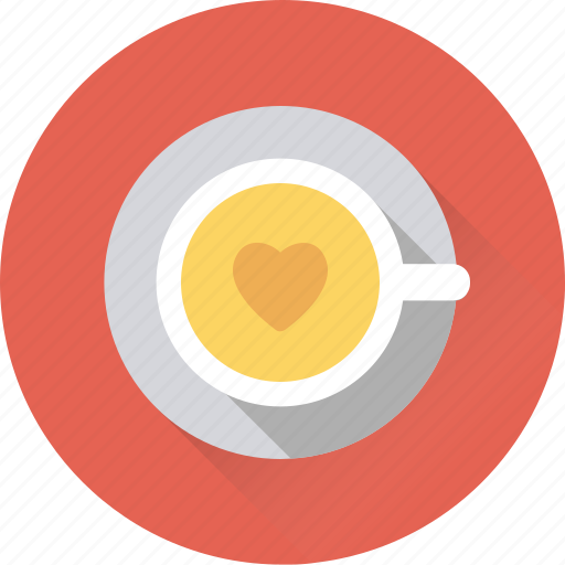 Coffee, heart tea, mug, saucer, tea icon - Download on Iconfinder