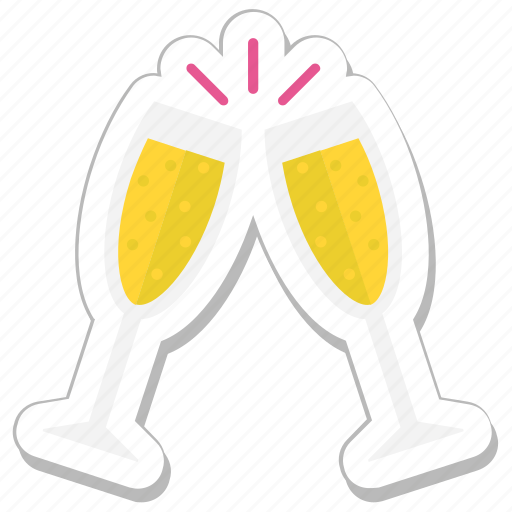 Alcohol, champagne, cheers, toasting, wine glass icon - Download on Iconfinder