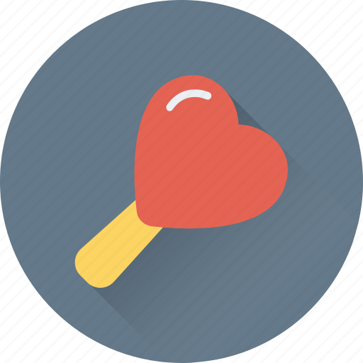 Confectionery, heart, heart lollipop, lollipop, sweet icon - Download on Iconfinder