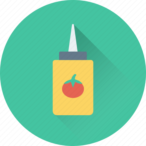 Ketchup, ketchup bottle, kitchen, squeeze bottle, tomato sauce icon - Download on Iconfinder