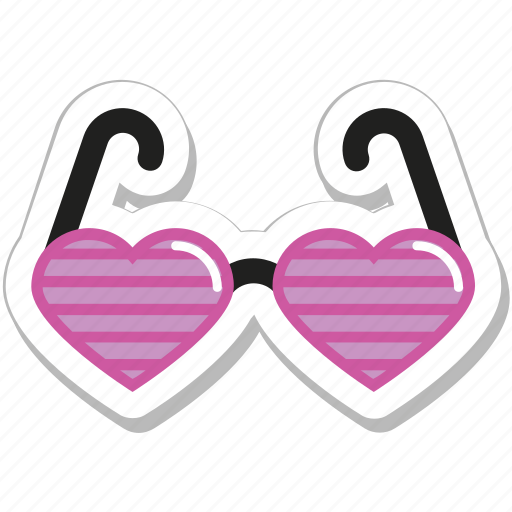 Glasses, heart sunglasses, shades, spectacles, sunglasses icon - Download on Iconfinder