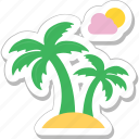 beach, coconut tree, forest, palm, palm tree