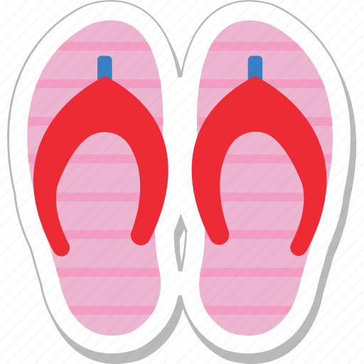 Beach slippers, flip flops, footwear, pluggers, slippers icon - Download on Iconfinder