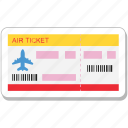 air ticket, airplane, plane ticket, ticket, travelling 