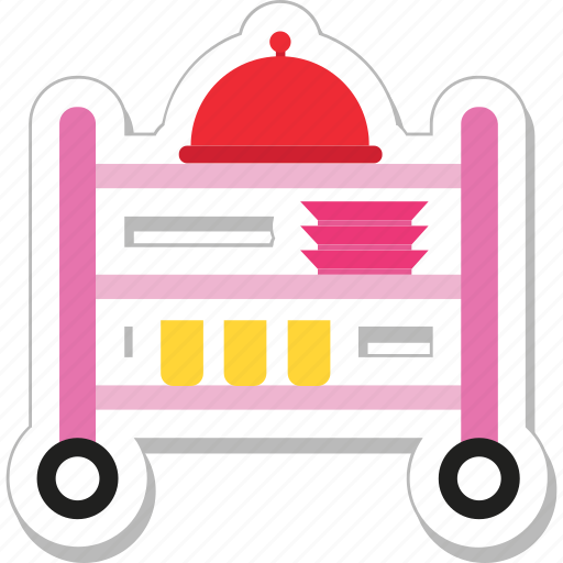 Food, food trolley, platter, restaurant, trolley icon - Download on Iconfinder