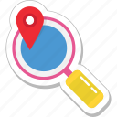 find place, gps, magnifier, navigation, search location 