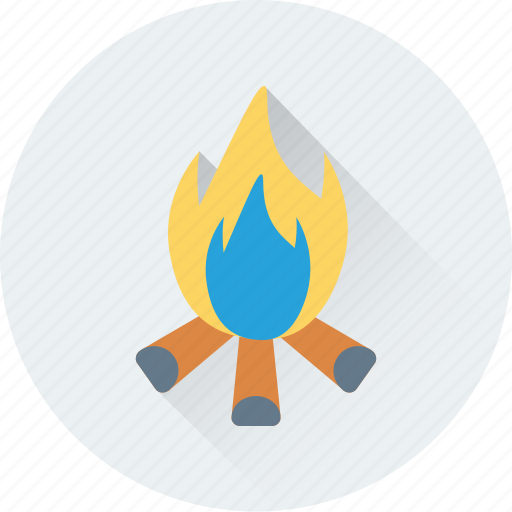 Burning, campfire, camping, fireplace, flames icon - Download on Iconfinder
