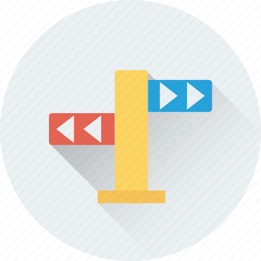 Direction arrows, direction post, finger post, guidepost, signpost icon - Download on Iconfinder