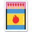 fire, flame, kitchen, matchbox, matches 