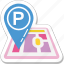 car parking, gps, map pin, parking, placeholder 