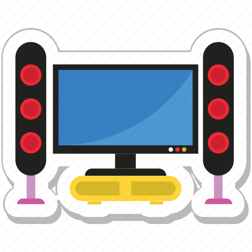 Electronics, monitor, music system, speakers, tv icon - Download on Iconfinder