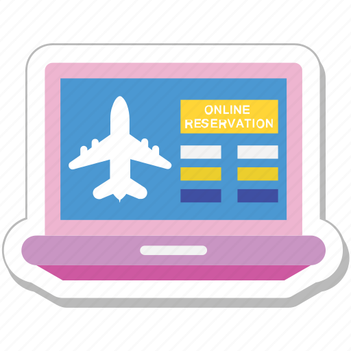 Airline, booking, e ticket, laptop, reservation icon - Download on Iconfinder