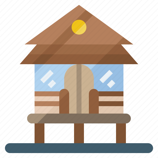 Bungalow, beach, house, building, holidays, sea icon - Download on Iconfinder