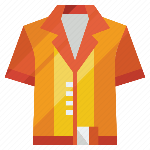 Hawaiian, shirt, garment, short, sleeves, clothing, fashion icon - Download on Iconfinder
